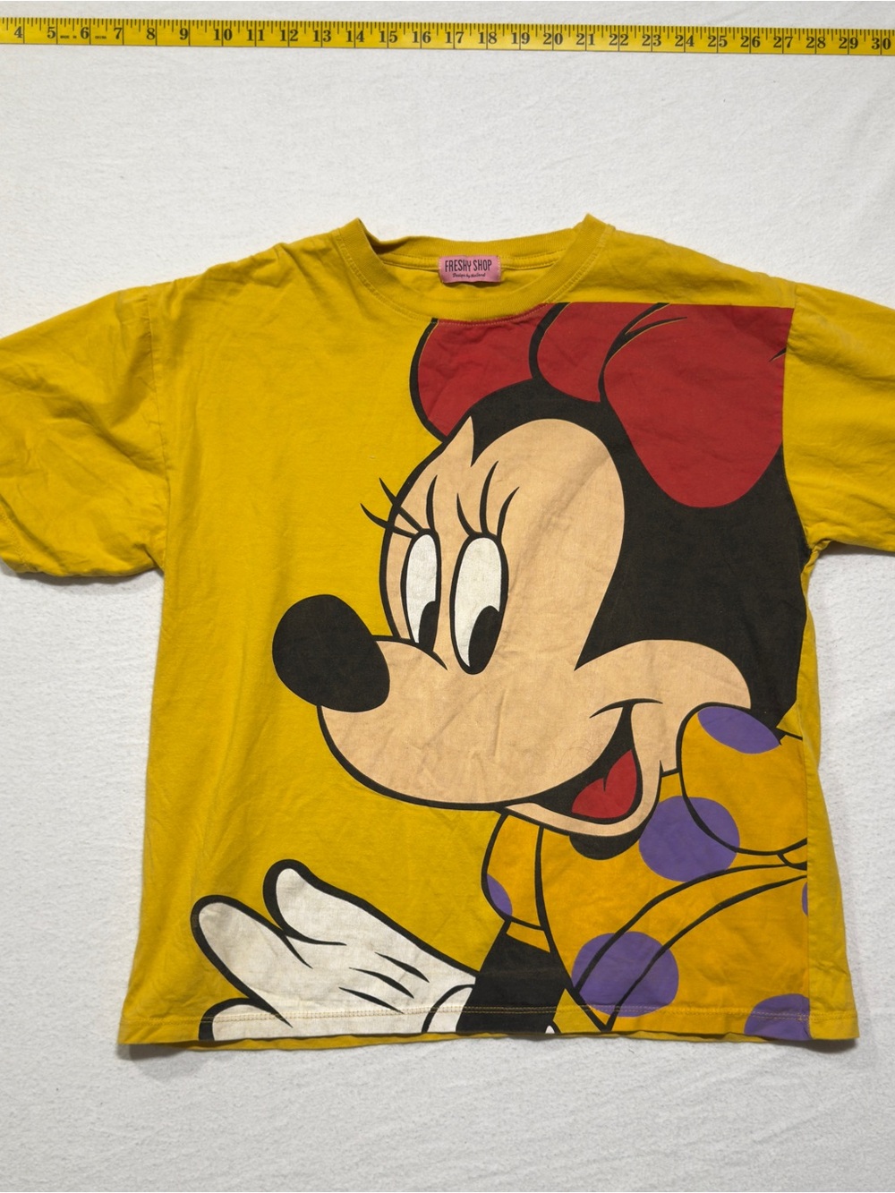 Yellow Minnie Mouse Graphic Short Sleeve Tee